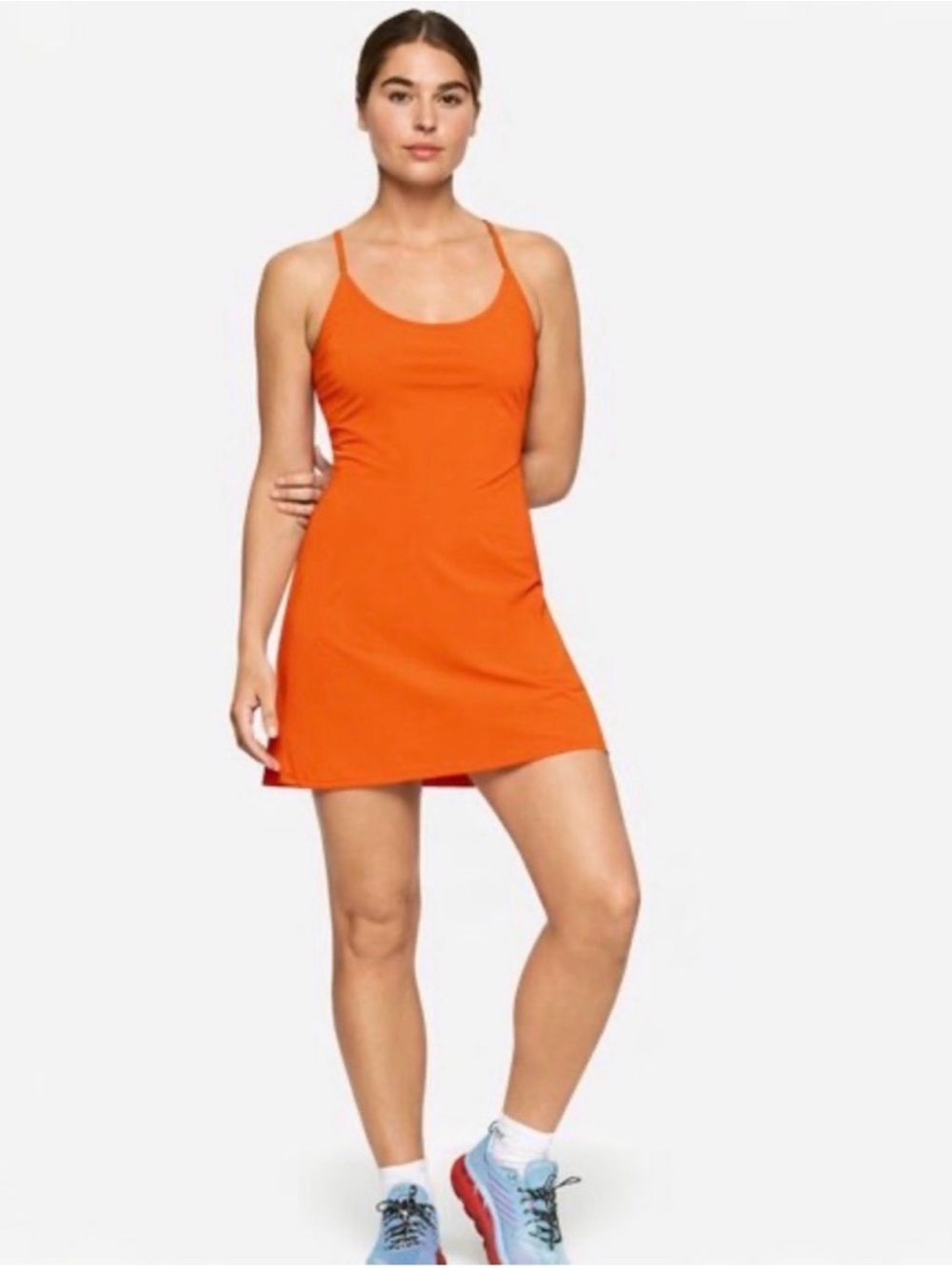 Outdoor Voices Coral Red Strappy Active Dress